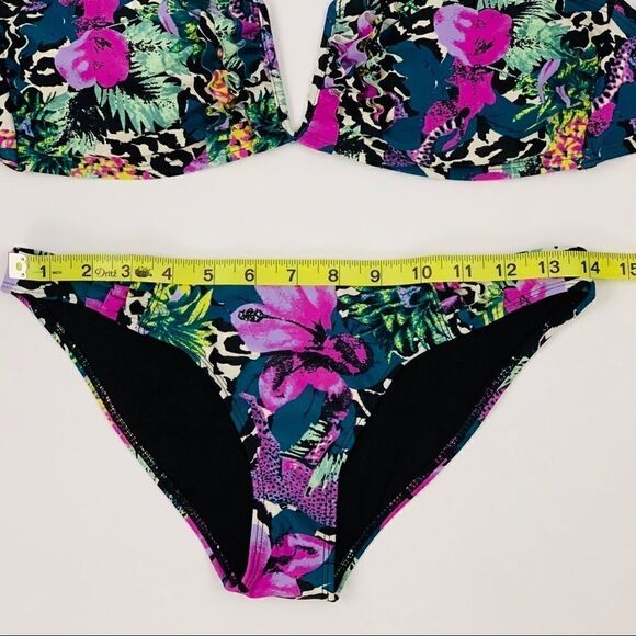 H&M Floral Jungle Leopard Bikini 12/4 - Picture 11 of 12